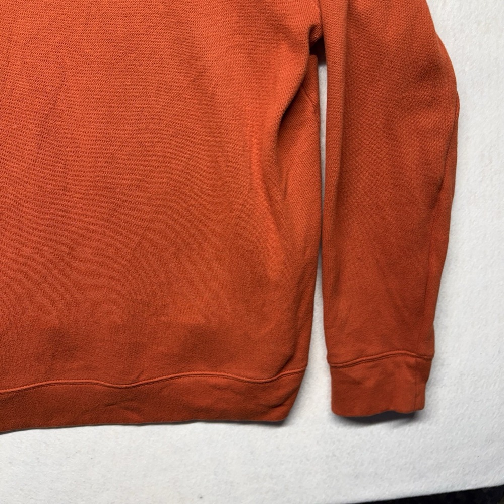 Lands End Mens Large Burnt Orange 100% Cotton Quarter Zip Pullover Sweater - Picture 13 of 14